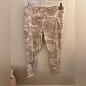 Athleta Beige Camouflage Leggings
